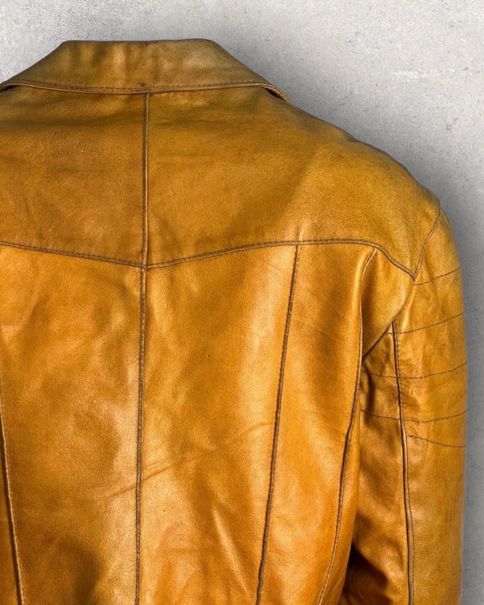 Ferrone Mustard Leather Jacket (S-M)