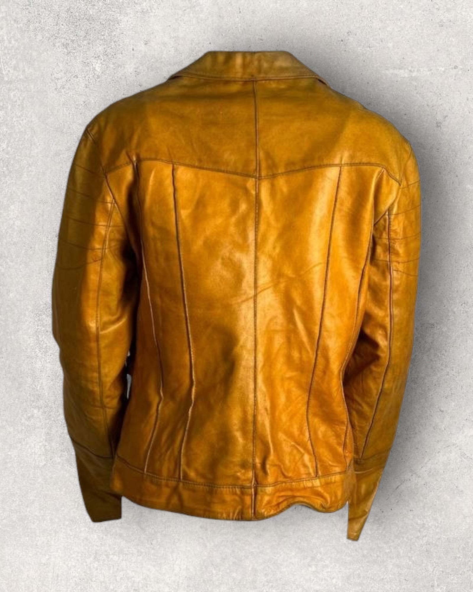 Ferrone Mustard Leather Jacket (S-M)