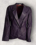 Vintage Plum Leather Jacket (S-M)