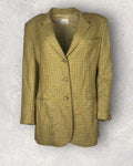 Wool Patterned Mustard Blazer (S-M)