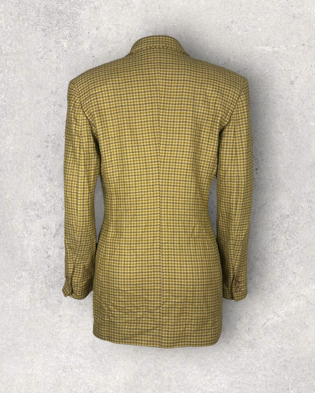 Wool Patterned Mustard Blazer (S-M)