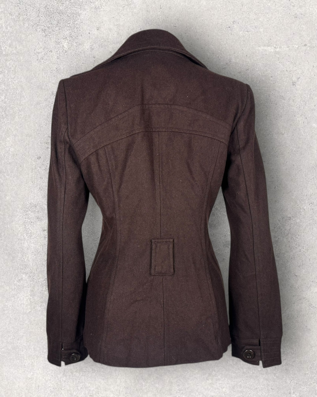 Wool-Blend Brown Coat (M-L)