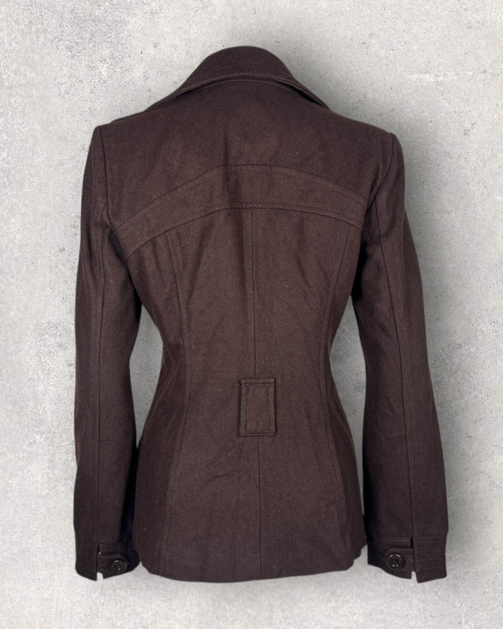 Wool-Blend Brown Coat (M-L)