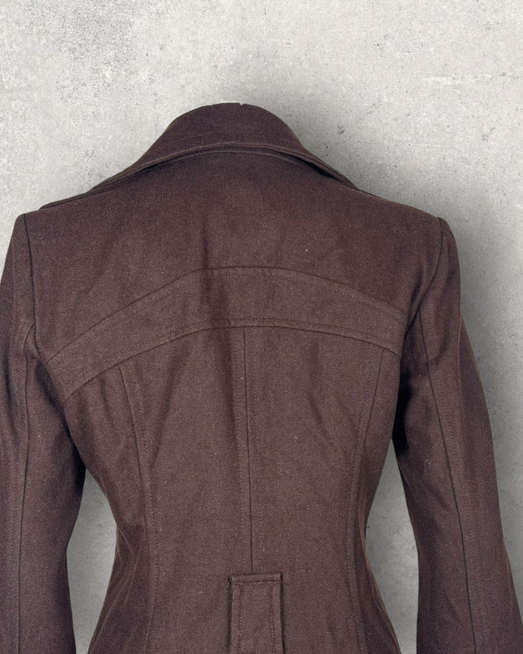 Wool-Blend Brown Coat (M-L)