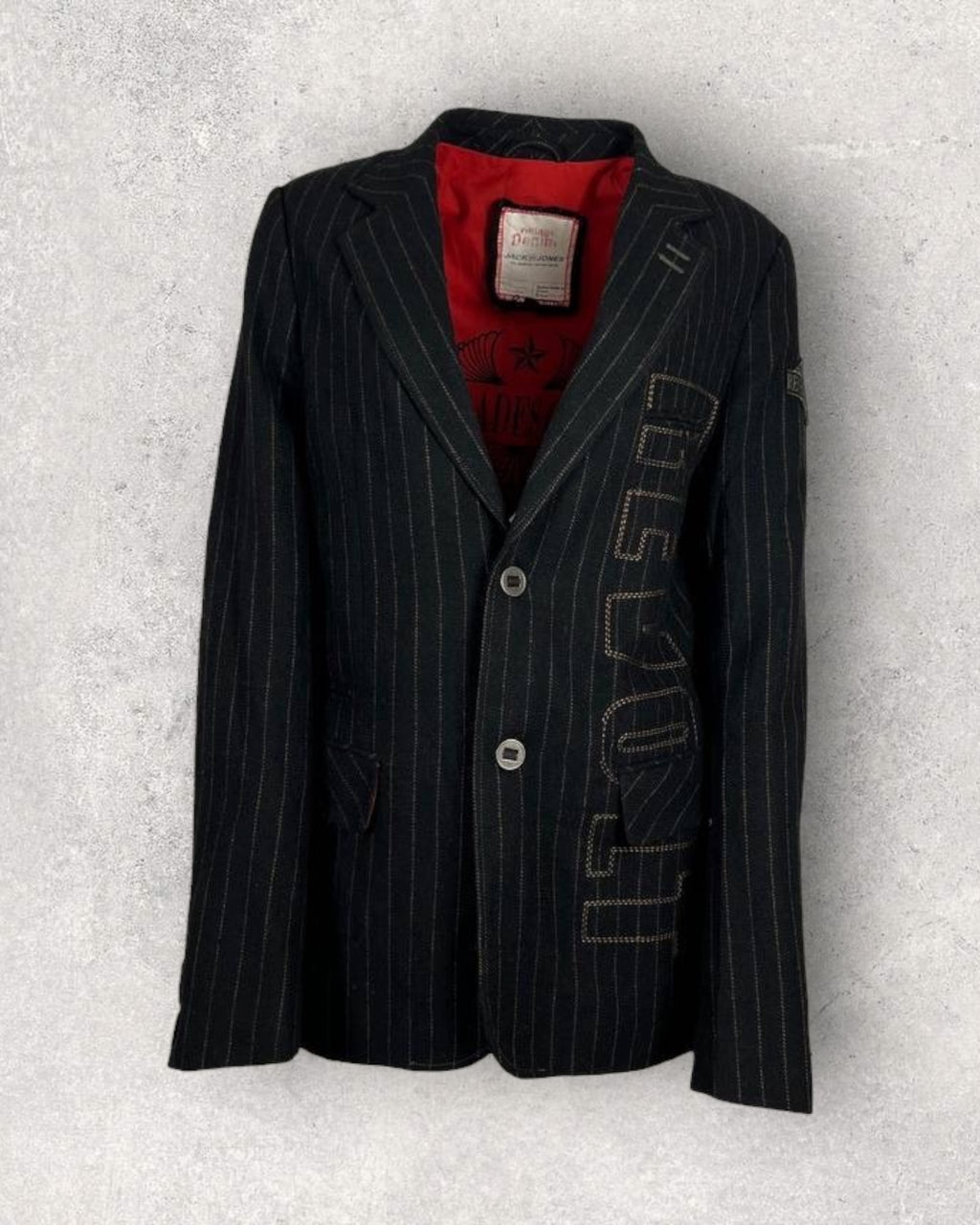 Fitted Jack and Jones Stripped Blazer (M-L)