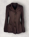 Wool-Blend Brown Coat (M-L)