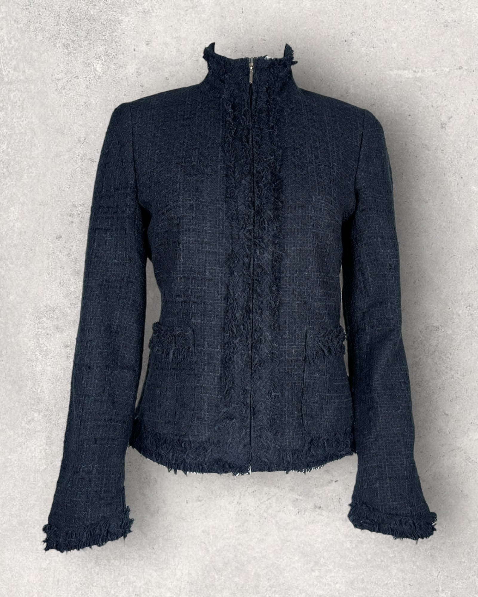 Tweed-Style Navy Jacket (S-M)
