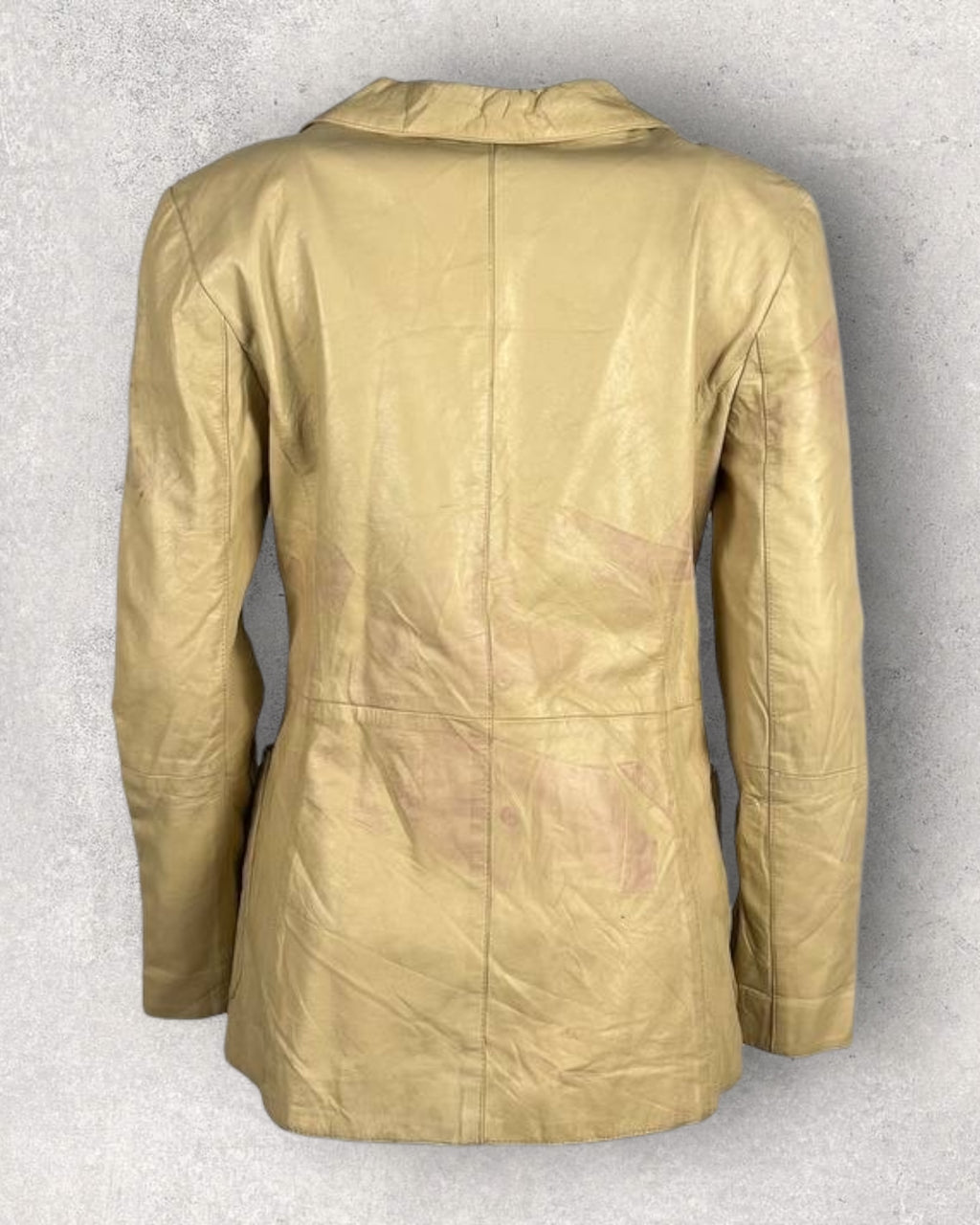 Soft Beige Leather Jacket (S-M)