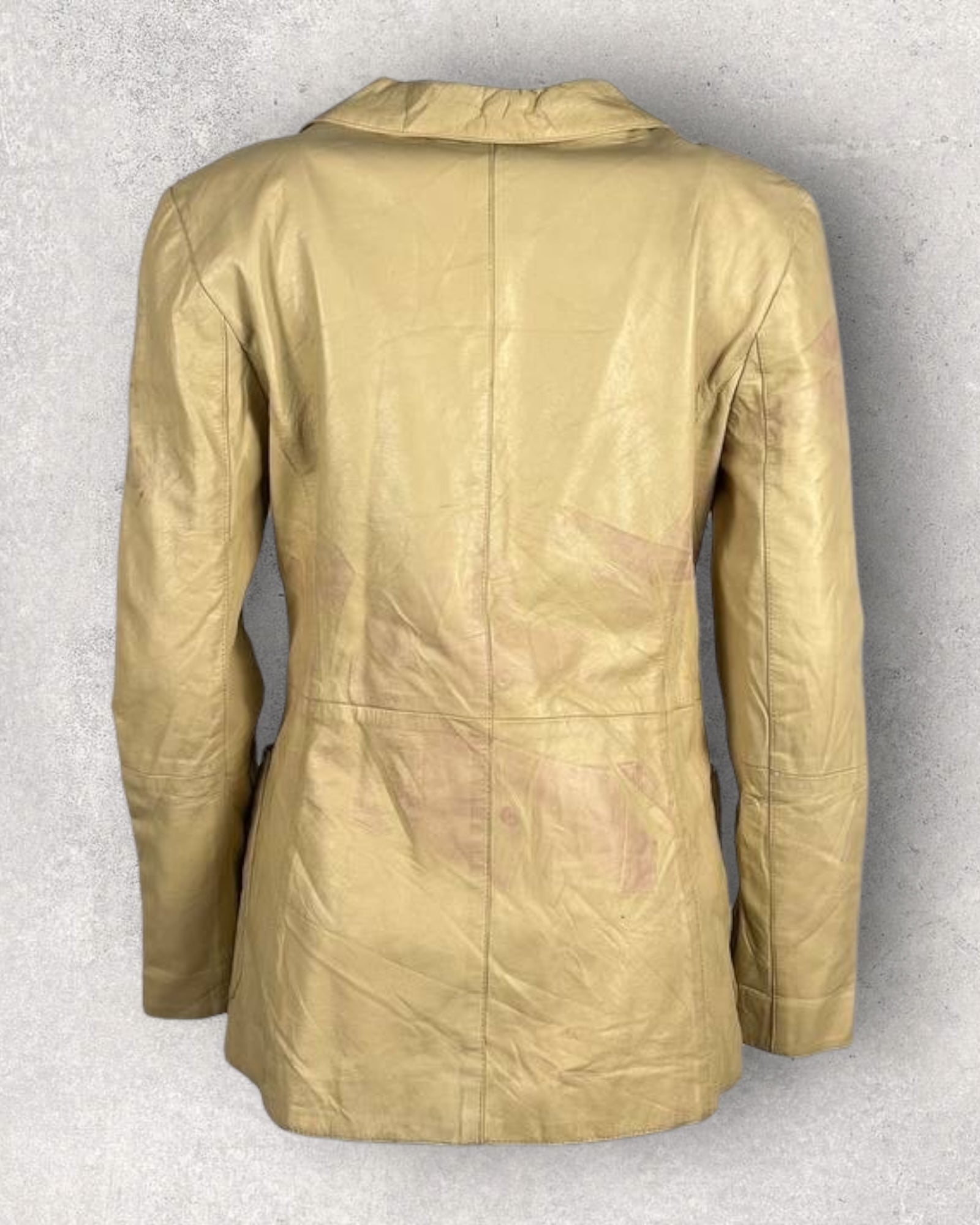 Soft Beige Leather Jacket (S-M)