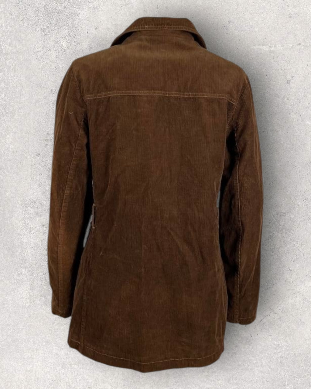Brown Corduroy Jacket with Rose Detail (S-M)