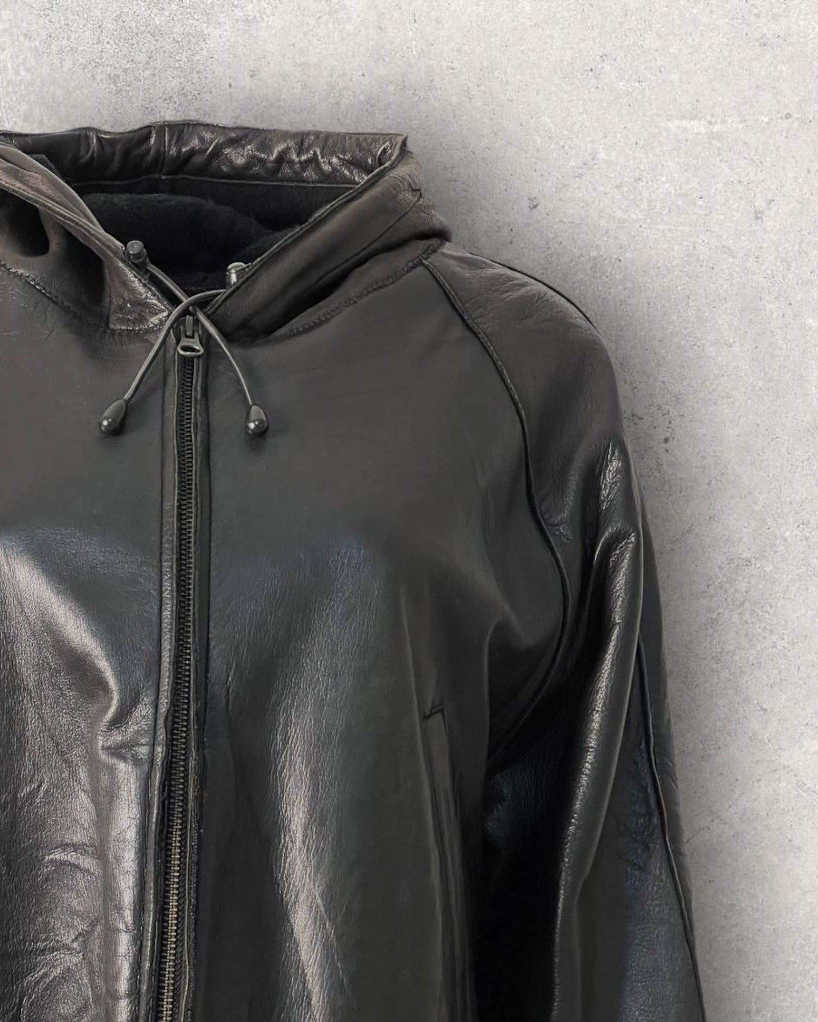 Nightfall Hooded Leather Coat (L-XL)