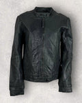 Midnight Leather Biker Jacket (S-M)