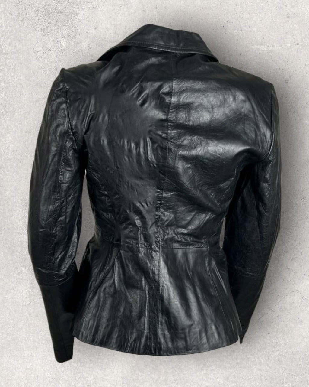 Vintage Zara Black Leather Jacket (XS-S)