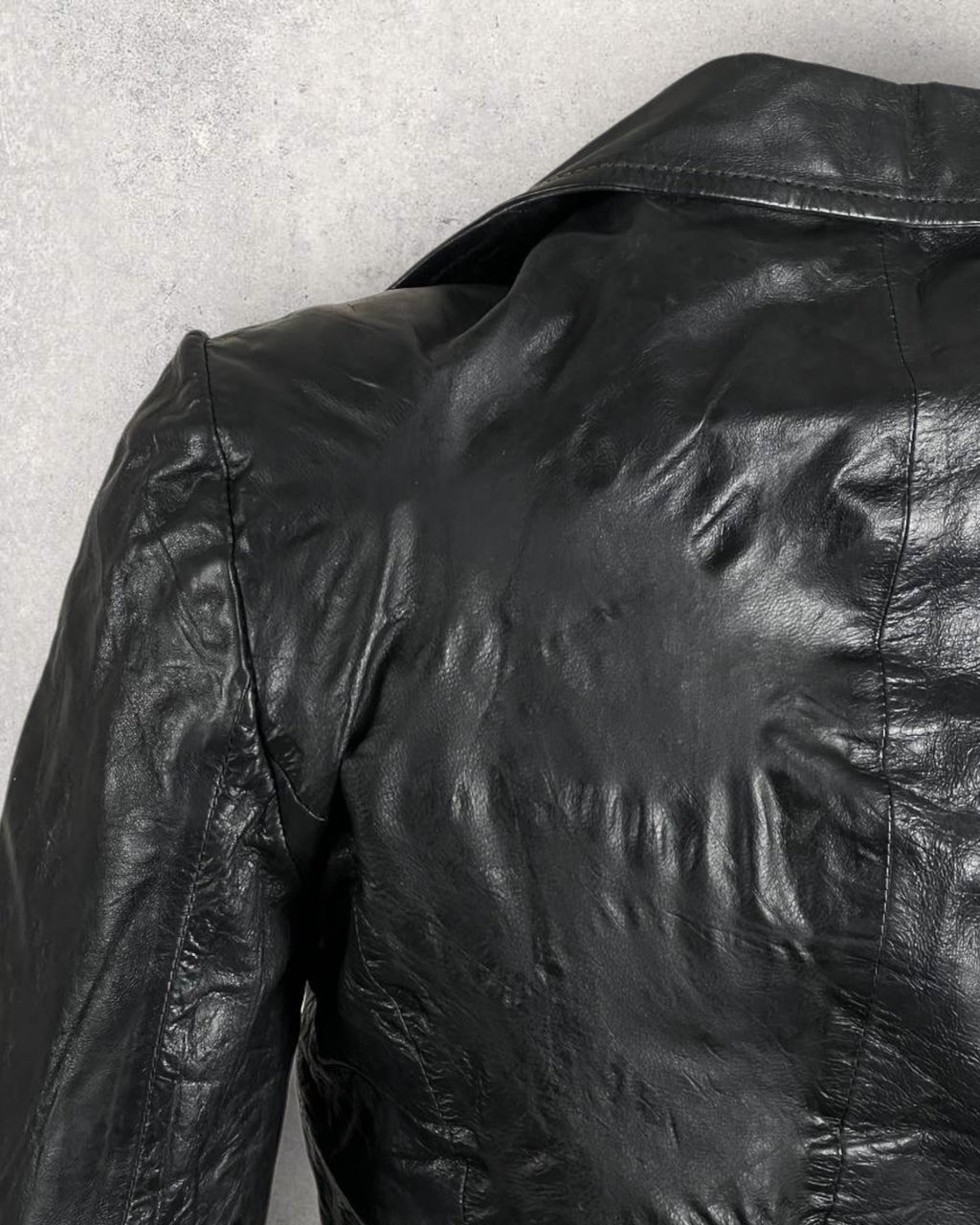 Vintage Zara Black Leather Jacket (XS-S)
