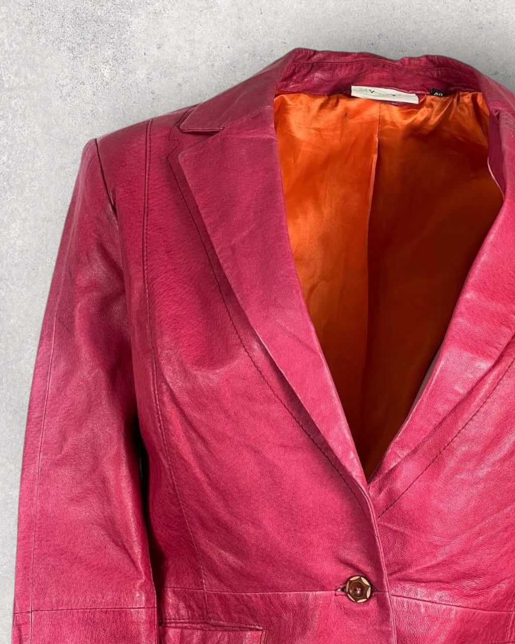 Soft Fade Pink Leather Jacket (S-M)